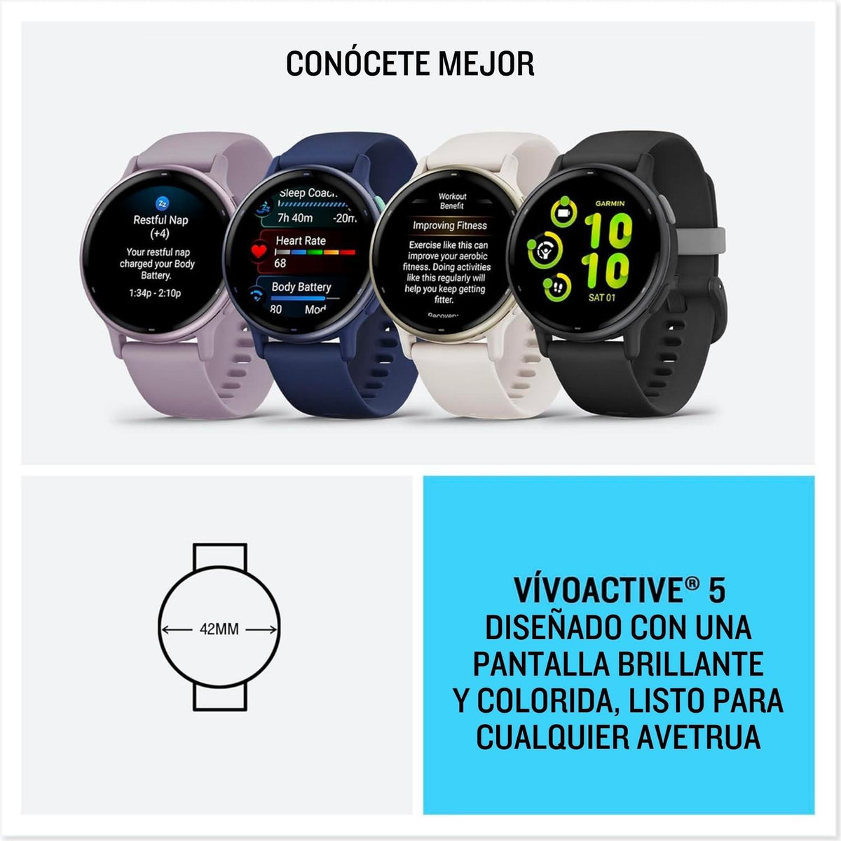 Garmin Reloj Inteligente Smartwatch Vívoactive 5 con GPS - vertikal