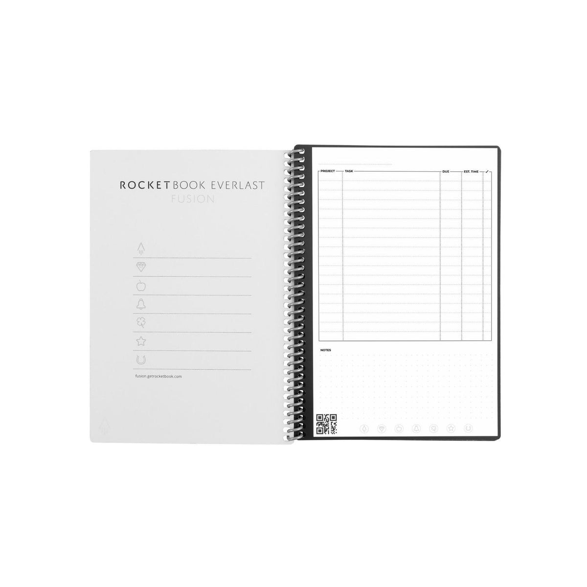Rocketbook Cuaderno Inteligente Cuaderno Inteligente Fusion 7 Estilos de Página Ejecutivo - vertikal