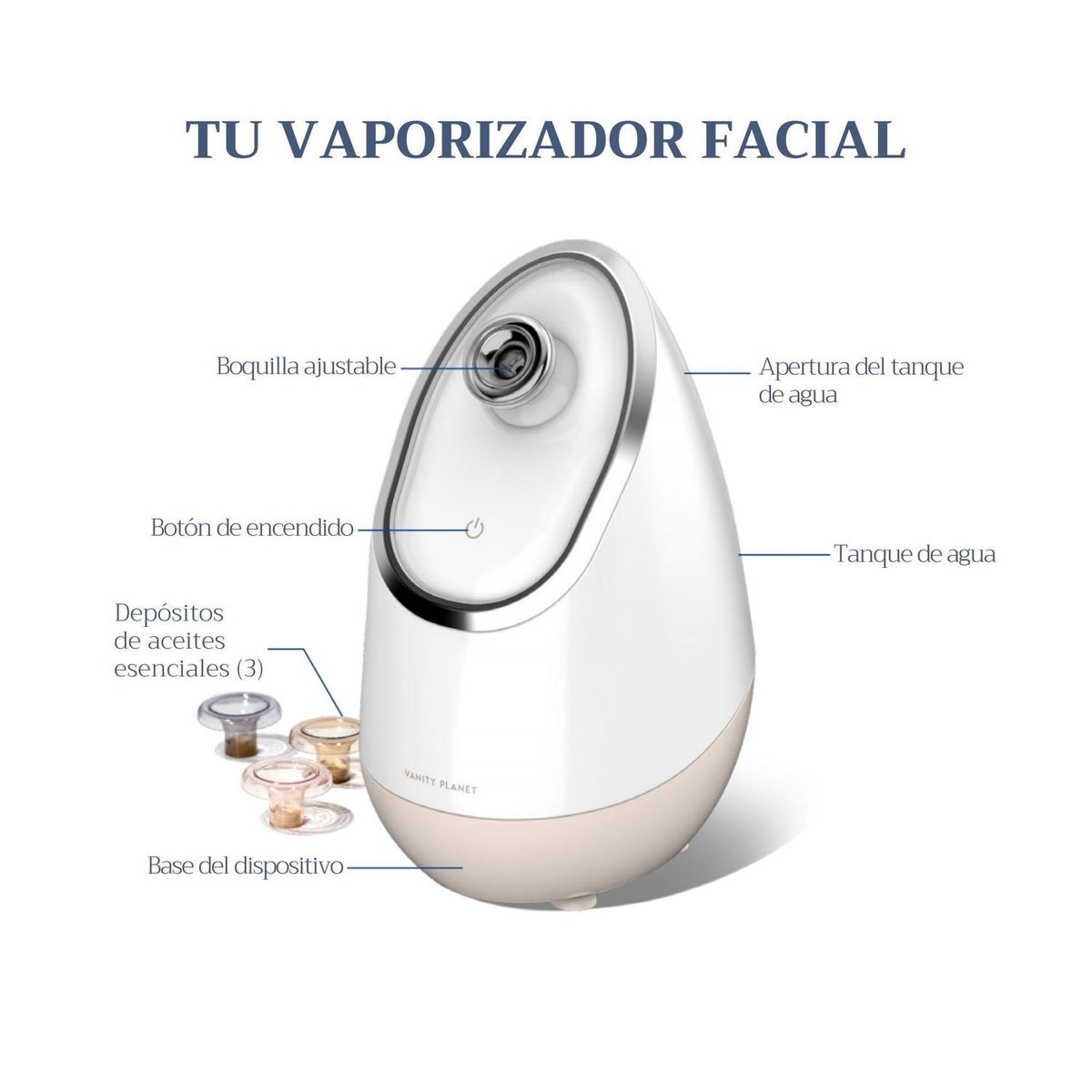Vanity Planet Vaporizador Facial Vaporizador Facial Iónico Aira - vertikal