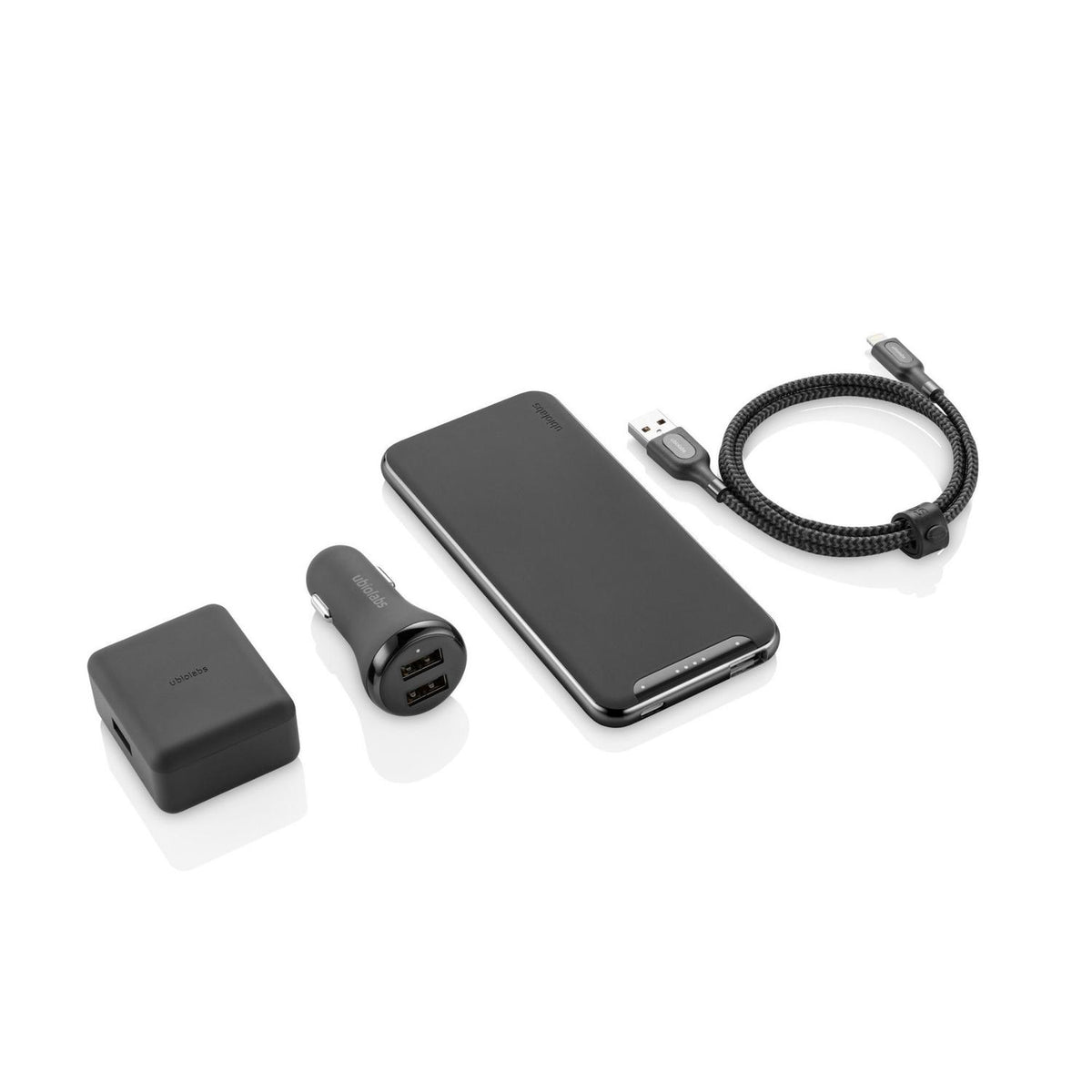 Ubiolabs Bundle Kit Cargador Pared/Auto + Batería + Cable Lightning - vertikal