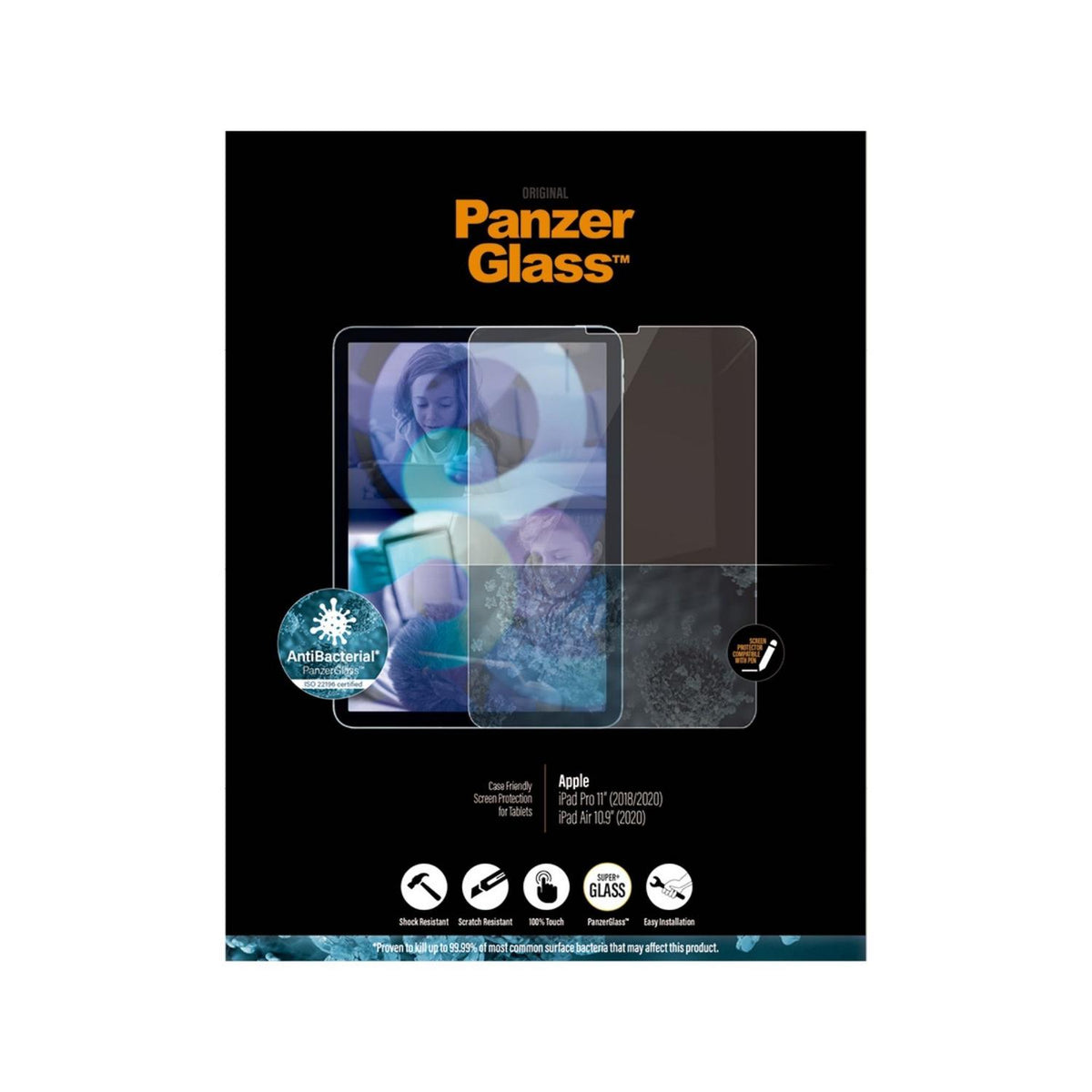 Panzerglass Protector de Pantalla para Tableta Mica de Pantalla Edge-to-Edge compatible con iPad Pro 11&quot; 1/2 Gen - vertikal