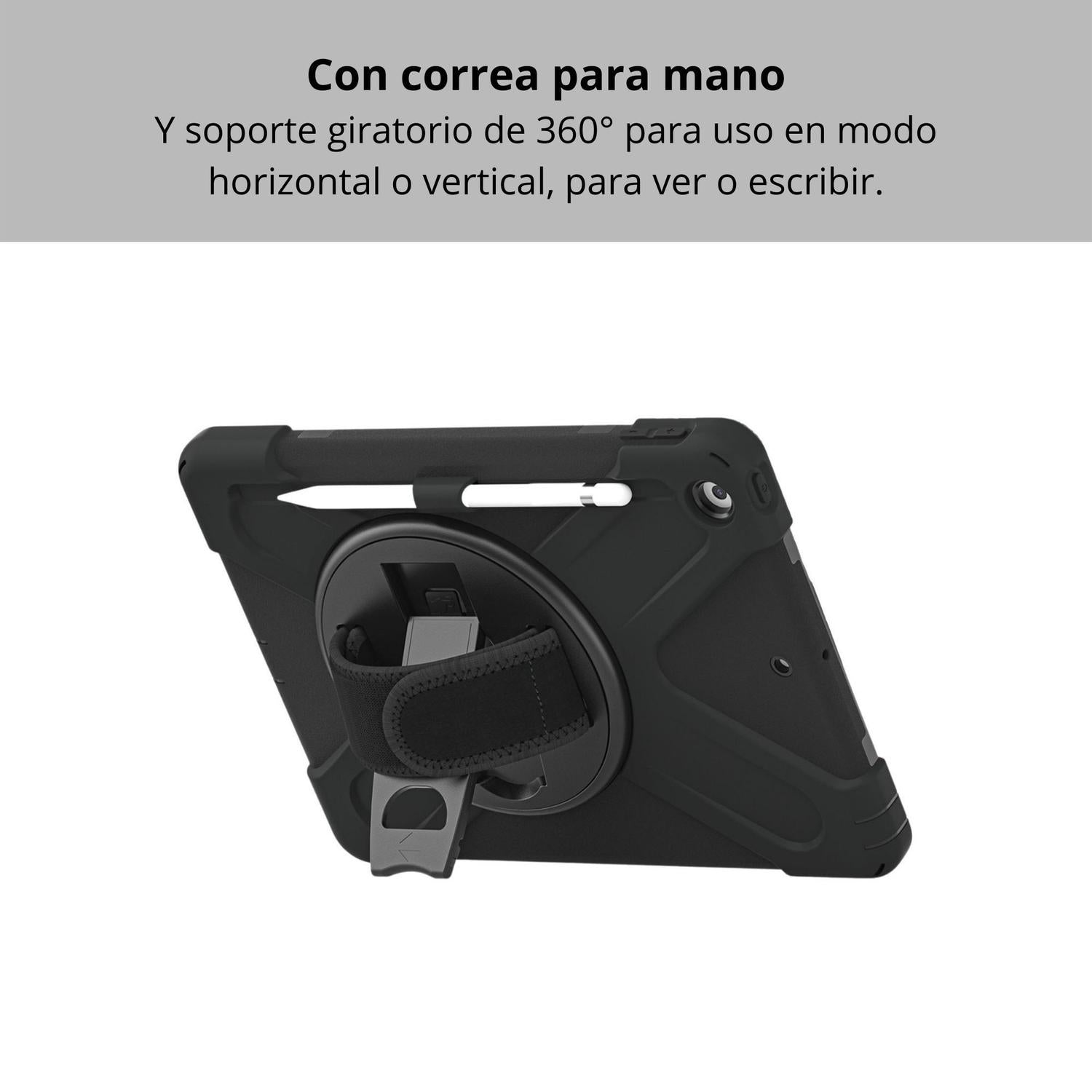 USA GEAR Funda para tablet de 10 pulgadas con diseño frontal abierto y  correa de transporte ajustable para el hombro, compatible con iPad 10.2 de  9.ª