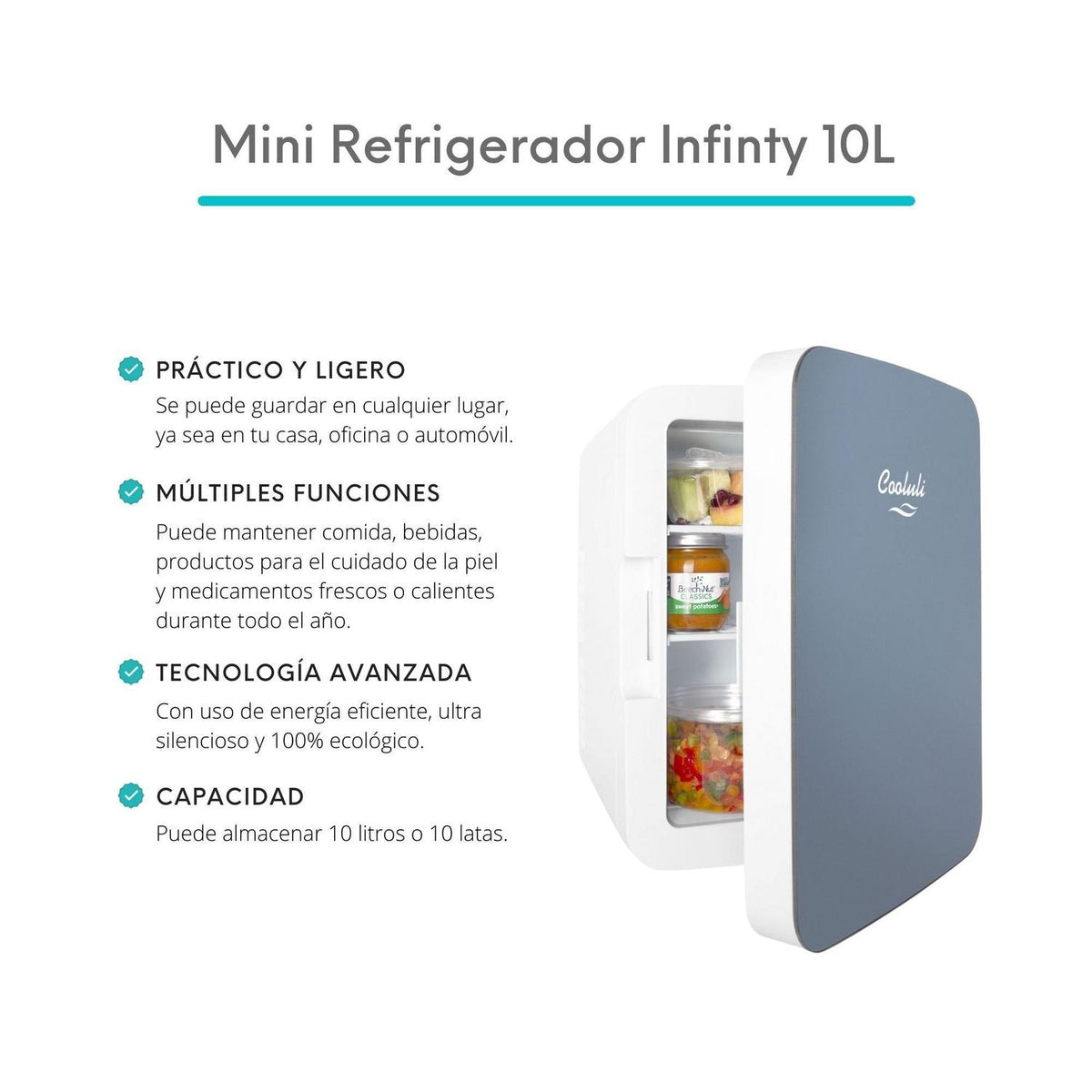 Cooluli Mini Refrigerador Mini Refrigerador Infinity 10L - vertikal
