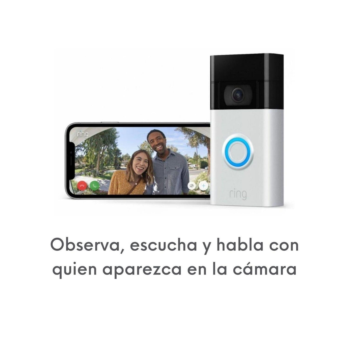 Ring Timbre Inteligente Timbre Inteligente Video Doorbell 1 (2 Gen) Inalámbrico Wi-Fi - vertikal