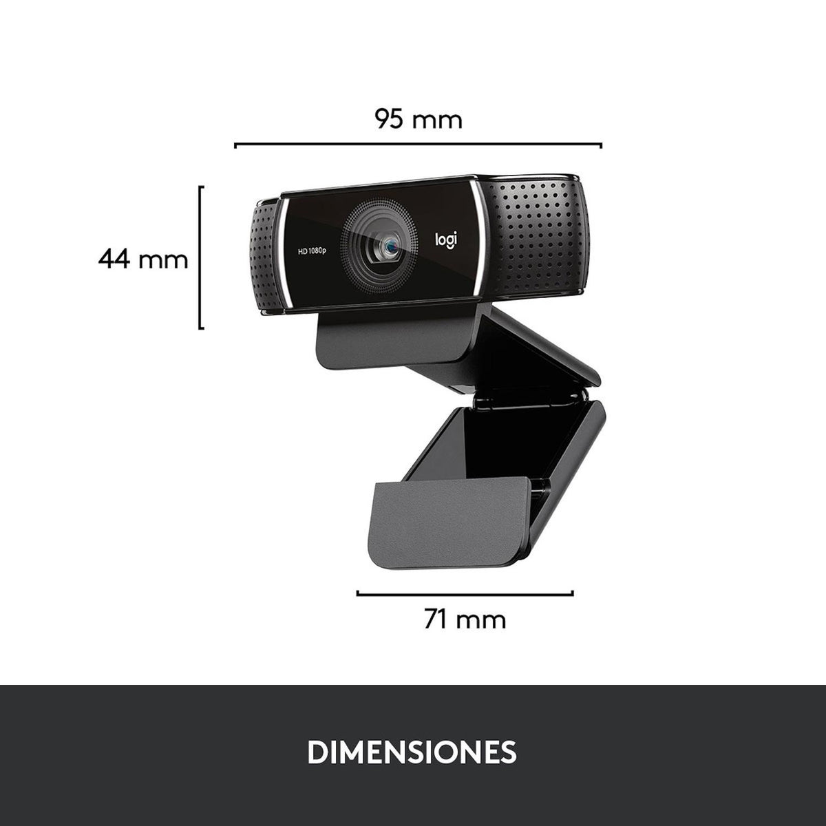 Logitech Webcam Webcam HD Pro Stream C922 a 60 fps - vertikal