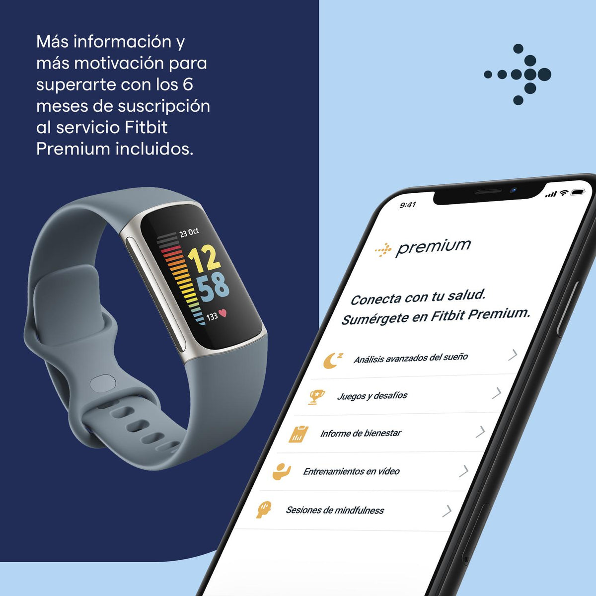 Fitbit Pulsera De Actividad Tracker Charge 5 - vertikal