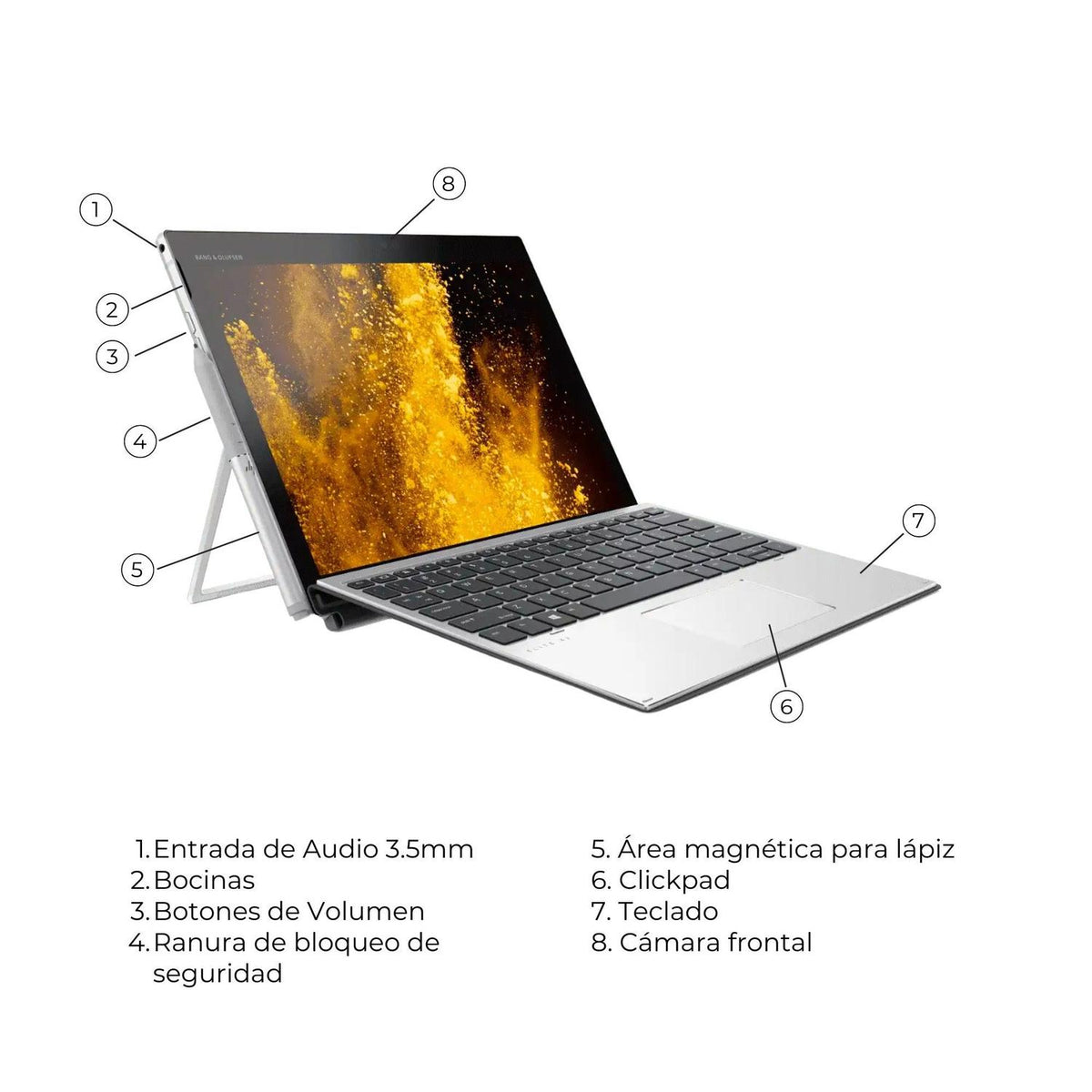 HP Tableta Tableta Elite X2 G4 13&quot; con Base de Acoplamiento - vertikal