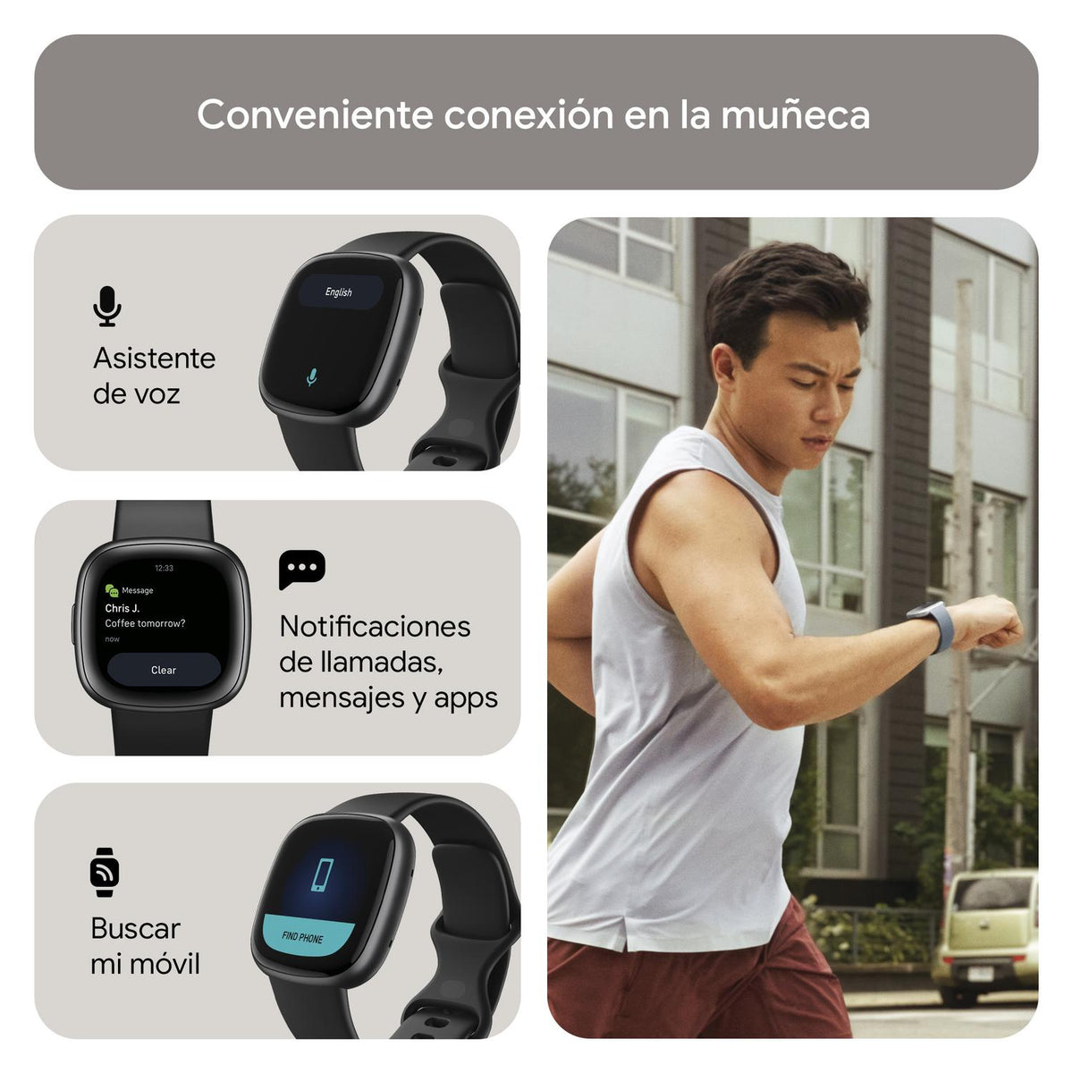 Fitbit Reloj Inteligente Smartwatch Versa 4 - vertikal