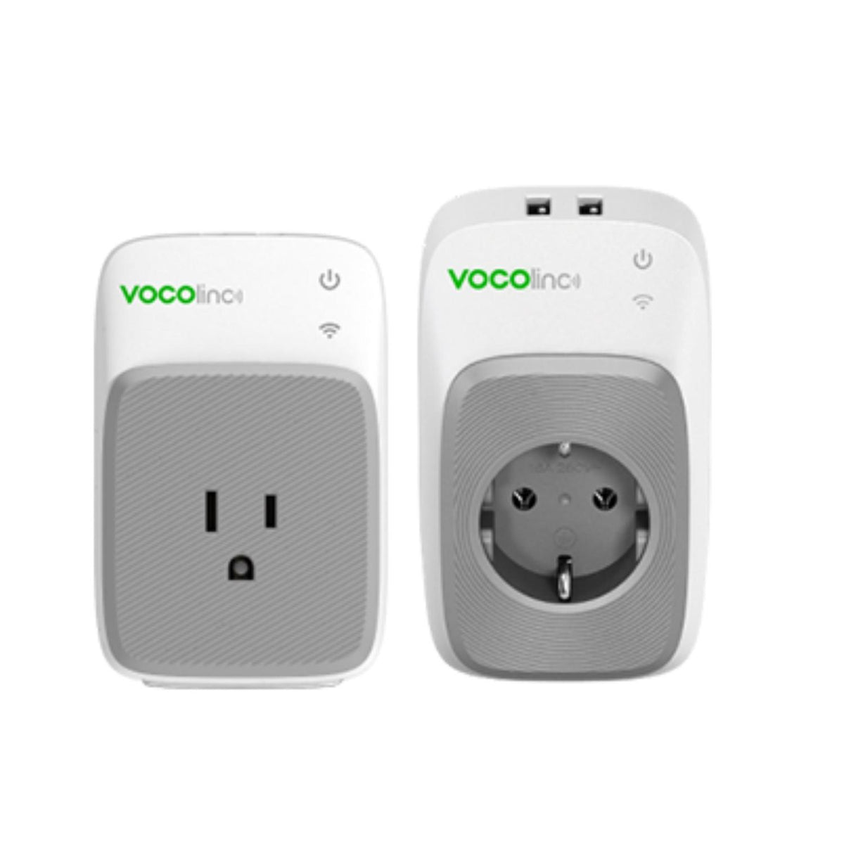 VOCOlinc Toma Corriente Inteligente Toma Corriente Inteligente PM3 con Luz Nocturna y 2 Puertos USB Wi-Fi - vertikal