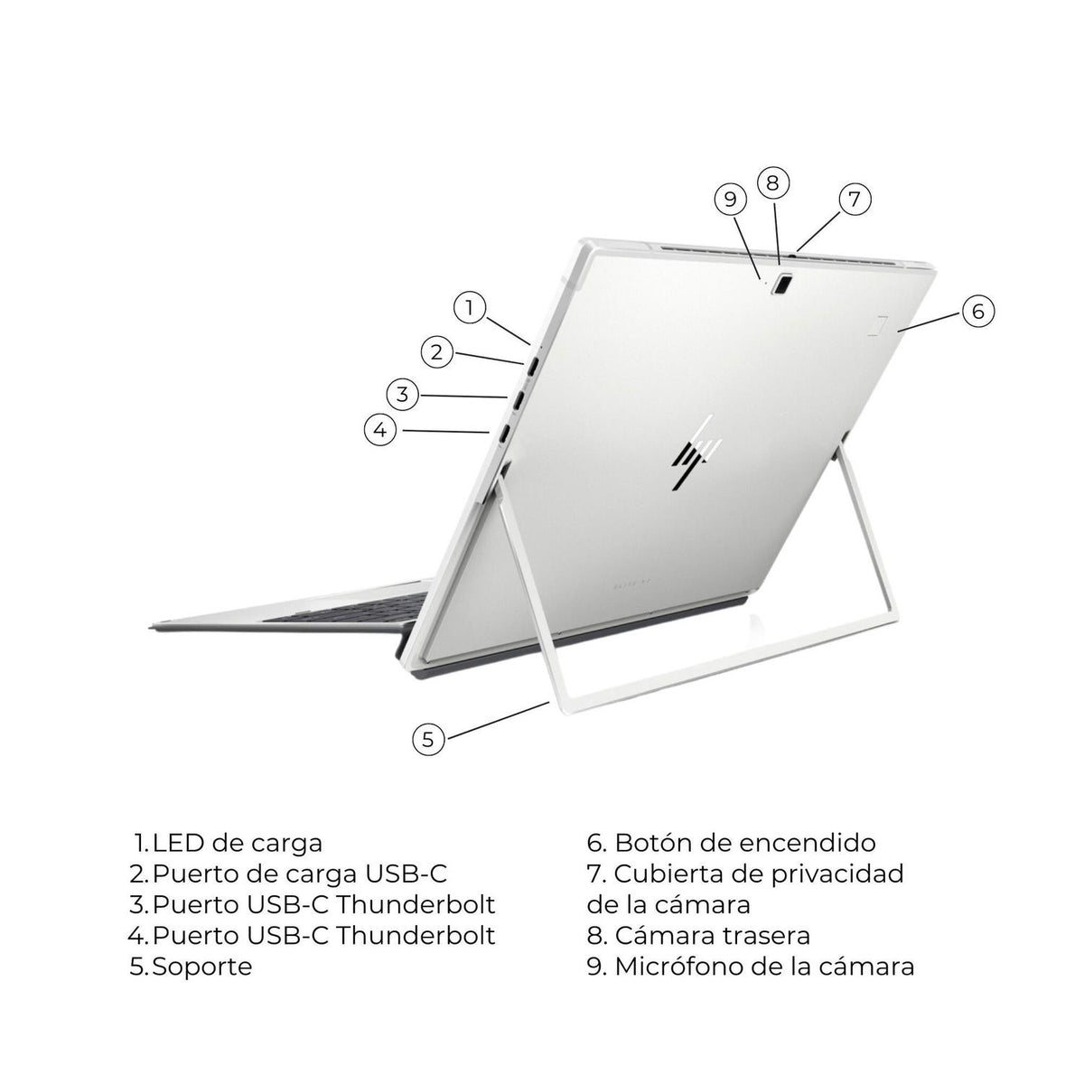 HP Tableta Tableta Elite X2 G4 13&quot; con Base de Acoplamiento - vertikal